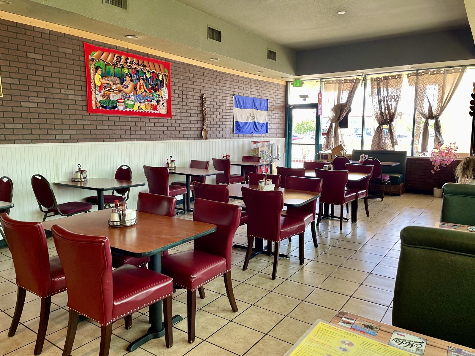 Inside Olocuilta Restaurant. Warm dining room in Las Vegas.
