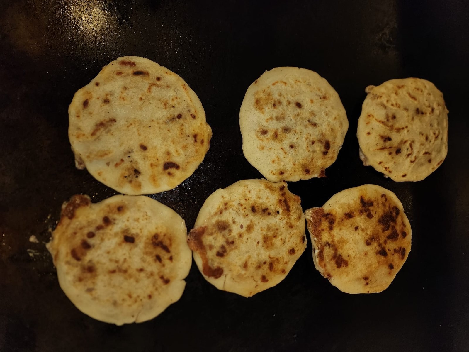 Freshly made pupusas at Olocuilta Restaurant in Las Vegas
